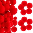 thumbnail image 4 of 50 Pcs Pompons Rouges Accessoires de Vêtements Pompons Moelleux Matériaux Faits Main Diy, 4 of 5
