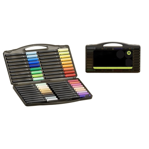 Mupvlun 40ml of 36 Colors Straight Acrylic Markers Illustration Markers Water Based Brush Pen Art Markers Art Markers Cartoons Fabric Knitting Markers B