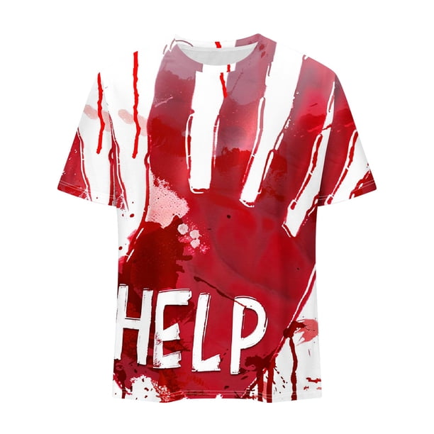 Camisetas de Manga Corta para Hombre Blusa de Manga Corta de Cuello Redondo Impresa, Top de Moda Casual para Hombres de Uso Diario Y Al Aire Libre