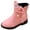Pink, variant on Children's Boots, Single Boots, British Snow Boots, Girls' Suede Side Zipper Boots, Midsole Boots