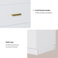 thumbnail image 5 of SESSLIFE Nightstand with 3 Drawers, Modern End Side Table, Nightstand Storage Cabinet for Bedroom, Living Room, White, 5 of 8
