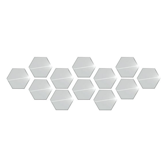 Hexagon Peel and Stick Backsplash 12 Sheet Self Adhesive Kitchen Backsplash Tile Sticker Waterproof Peel and Stick Backsplash Tile for Bathroom Shower Furniture Camper Silver 5"