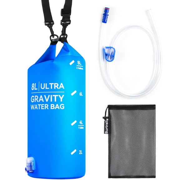 Bolsa de agua Gravity Burtrail Ultra 8L para acampar y hacer senderismo
