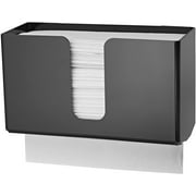 Alpine Industries Acrylic Multifold Paper Towel Dispenser, Wall Mounted, Black