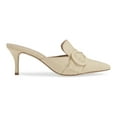 thumbnail image 2 of Charles by Charles David Acapulco Nude Buckled-Vamp Low-Heeled Mule Sandal (10, Nude), 2 of 4