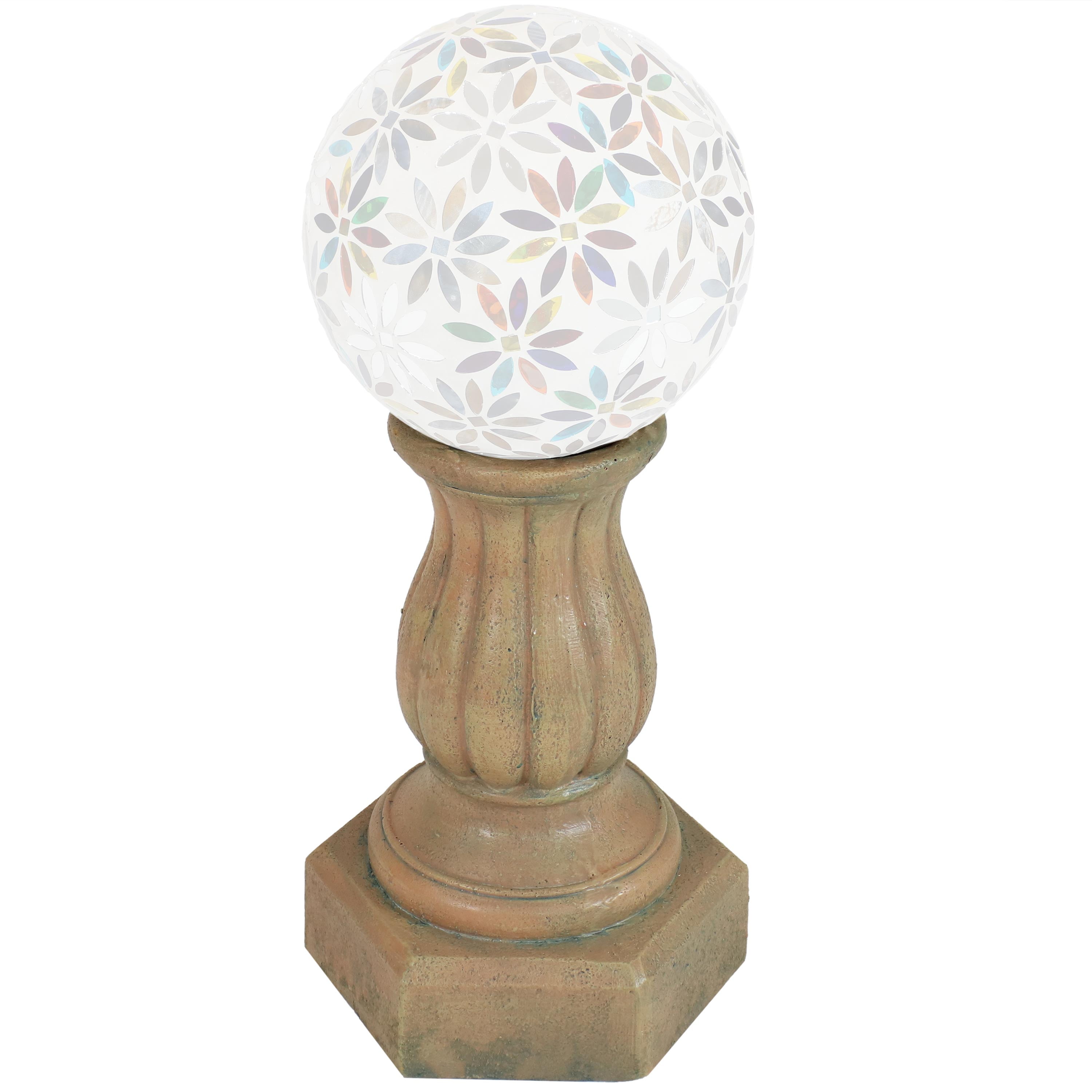 Sunnydaze Contemporary Pillar Indoor/Outdoor Gazing Globe Stand
