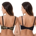 thumbnail image 2 of Curve Muse Women’s Unlined Plus Size Comfort Cotton Underwire Bra-OLIVE/MULTI,BLACK-34B, 2 of 7