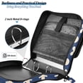 thumbnail image 5 of Haosy 3 Ring Zipper Binder with Shoulder Strap Waterproof Trapper Keeper 2 Inch D-Ring 500 Sheets Capacity, Elegant Indigo Ikat Print, 5 of 8