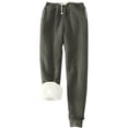 thumbnail image 1 of Pantalones deportivos Prolriy para mujer, con forro cálido, deportivos, de cintura alta, con forro polar, largos y gruesos de invierno para exteriores, color gris oscuro XL, 1 of 5