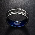 thumbnail image 2 of K-KED Punk Men Titanium Stainless Steel Ring Wedding Delicate Jewelry Band Rings Sz 6-12-7-Style 1, 2 of 6