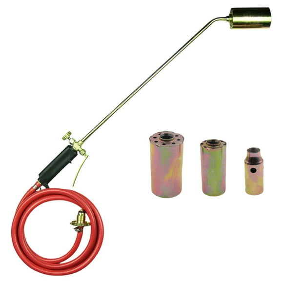 koolsoo Heavy Duty Propane Torch Weed er with 3 Nozzles Propane Gas Welding Tool Gas Torch for Heating Soldering Welding Snow Melting Thawing
