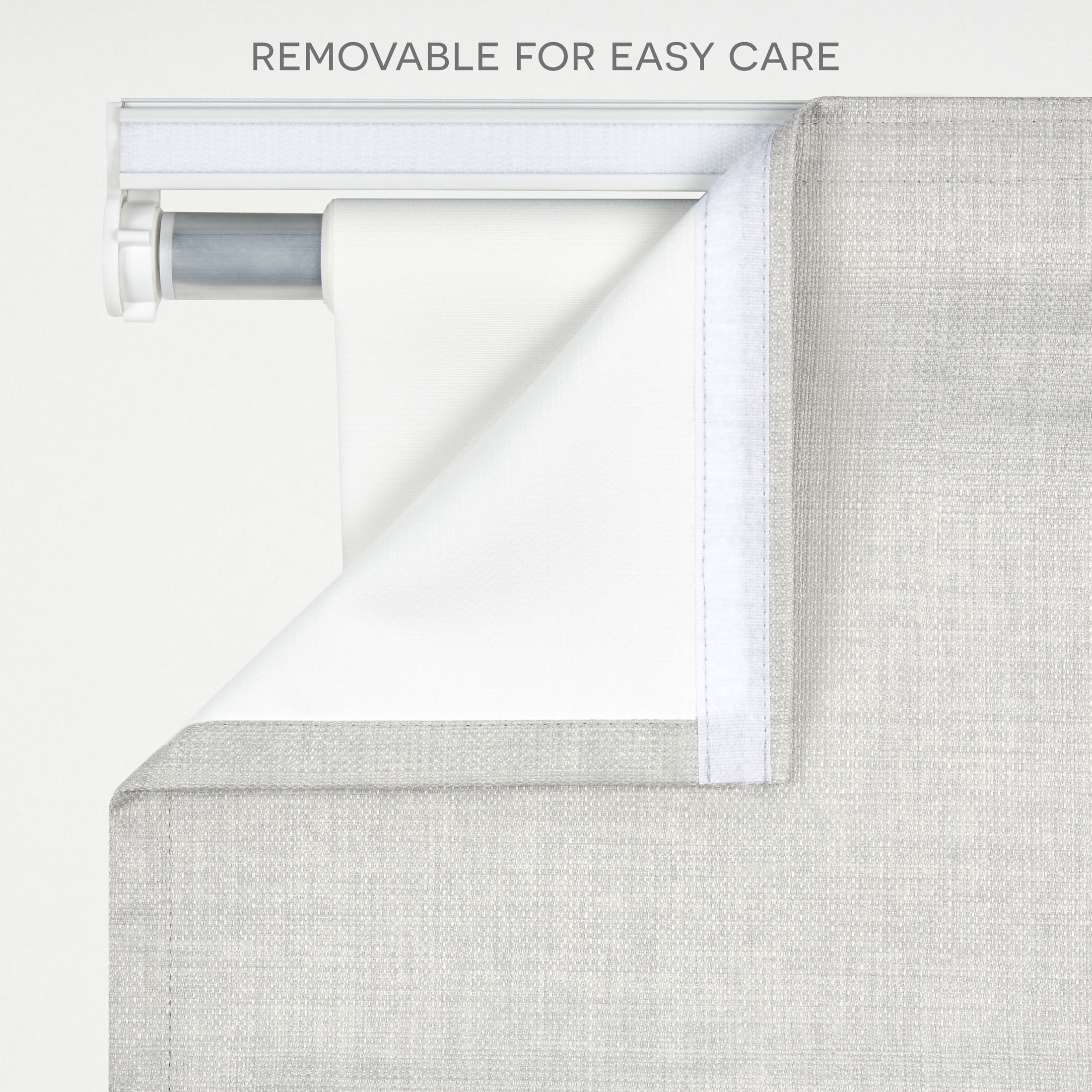 Exclusive Home Thermal Acadia Blackout Roman Shade, Silver, 31"x64"