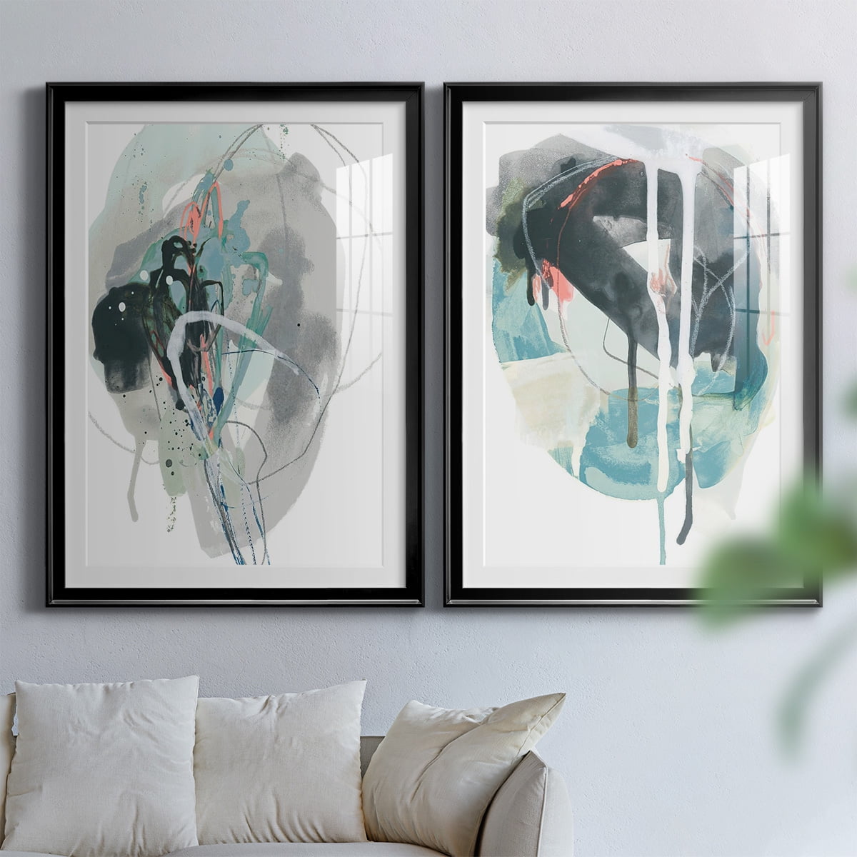 Wexford Home Stone Aperture I Premium Framed Print, 26.5" x 36.5" - Ready to Hang, Black (Set of 2)
