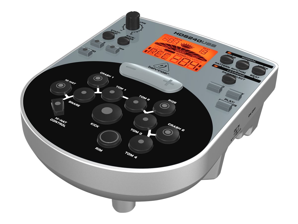 Behringer XD80USB High-Performance 8-Piece Electronic Drum Set w/175 Sounds, 15 Drum Sets, LCD Display and USB/MIDI