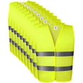 thumbnail image 1 of WeiHuan Toys Chaleco reflectante de seguridad, chaleco transpirable, alta visibilidad 360°, doble cinturón de alta visibilidad, lavable, para conductores trabajadores unisex (10, amarillo), 1 of 5