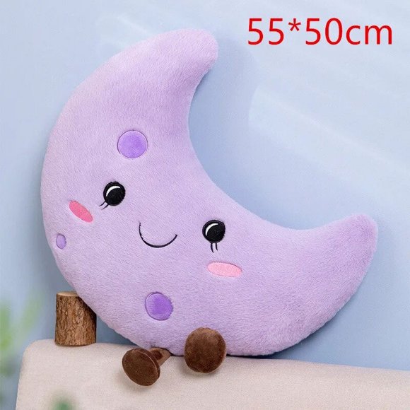 Cartoon Smile Cloud Moon Star Plushie Pillow Cute Sun Stuffed Baby Sleeping Doll Soft Sofa Cushion Girls Room Decor Kids Gifts