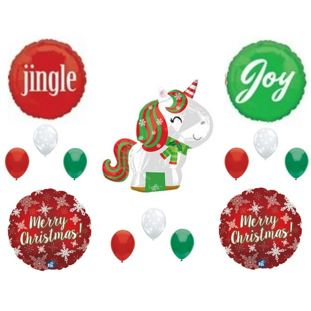 Download Christmas Unicorn Holidays Birthday Party Balloons Decorations Supplies Jingle Walmart Com Walmart Com