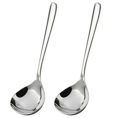 

Stainless Steel Mini Ladle 1/2/4pcs Sauce Gravy Spoon with Smooth Surface Polished Deep Serving Soup Spoon 7.9/6.7inch Silver 2 Pieces Small - 17cm