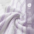 thumbnail image 4 of Mainstays Basic Striped Bath Towel, Soft 100% Cotton and Highly Absorbent Bath Towel, Lavender, 4 of 4
