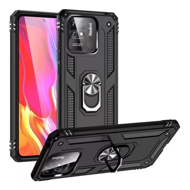 Funda para Xiaomi Redmi 10C con Cristal Templado Color Negro Genérica Compatible Redmi 10C