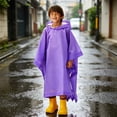 thumbnail image 5 of Kids Thickened Cloak Raincoat, Reusable Waterproof Children's Rain Poncho with Adjustable Hood, EVA Toddler Rain Cape for School, Camping, Hiking, and Travel, 5 of 8