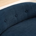 thumbnail image 5 of WGYPRIME Oval Semi-Enclosed Dog Bed, Modern Pet Bed with Durable Linen Material & Button-Tufted Backrest, High-Center Low-Sides Support Dog Sofa Couch, 5 of 10