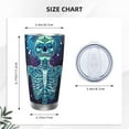 thumbnail image 4 of Salouo Space Skeleton Meditation Print 20oz Tumbler with Lid,Stainless Steel Vacuum Insulated Tumbler Durable Insulated Coffee Mug Thermal Cup with Splash Proof Sliding Lid-Straw Three-piece Set, 4 of 8