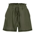 thumbnail image 4 of Women's Fashion Spring And Summer Solid Color High Waist Pocket Loose Wide Leg Shorts (4), 4 of 6