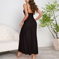thumbnail image 5 of Women's Mesh Dress Slip Cowl Neck Maxi Dress Bodycon Mermaid Long Evening Dress for Party Cocktail Wedding Guest Prom Black S, 5 of 9