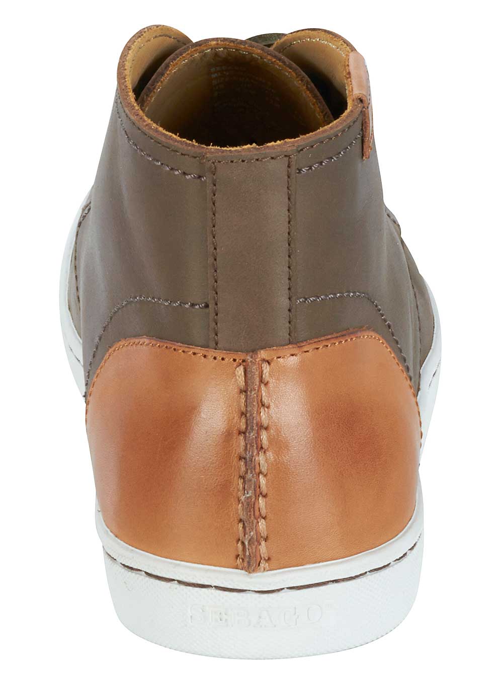 Sebago Ryde Chukka Dark Taupe & Tan Leather Casual Lace Up Ankle Boots Sebago Mens Ryde Chukka Boots in Dark Taupe Nubuck/Tan  main image 3