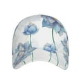 thumbnail image 2 of Balery Baseball Cap Adjustable Size for Running Workouts and Outdoor Activities All Seasons Dad Hat(Pale Blue Lotus Flowers), 2 of 8