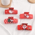 thumbnail image 5 of Yoyauz Christmas Hair Clip For Women, Christmas Tree Snowman Santa Claus Winter Strong Grip Clip, Suitable For Thick And Fine Hair Acrylic Hair Clip, 5 of 6