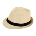 thumbnail image 2 of Sombrero Panamá de moda para hombre y mujer, ideal para el verano, ideal para exteriores, senderismo, vacaciones y fiestas. Amarillo, 2 of 9