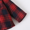 thumbnail image 6 of BULLPIANO Infant Baby Boys 2PCS Hoodie Sweatsuit Outfits Toddler Warm Plaid Shirt Top Pants Set Kids Fall Winter Spring Sets 0-24 Months, 6 of 12