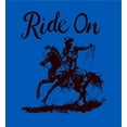 thumbnail image 4 of Cowboy "Ride On" Adult Royal Blue Crew Neck Short Sleeve Tee-3XL, 4 of 4