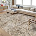 thumbnail image 3 of Garvee 9'x12' Vintage Area Rugs, Machine Washable Indoor Rug Non-Slip Carpets for Living Room Bedroom Dining Room Farmhouse, Low Pile Traditional Distressed Rugs, Beige, 3 of 8