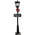 thumbnail image 3 of Christmas Time 71-In. Musical Snowy Street Lamp | Retro Truck Scene, 2 Rustic Signs, Cascading Snow, and Christmas Carols | Black | CT-SSL071A-BLK1, 3 of 7