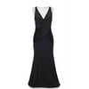 New Xscape Illusion Draped Fringe Gown, Black 10