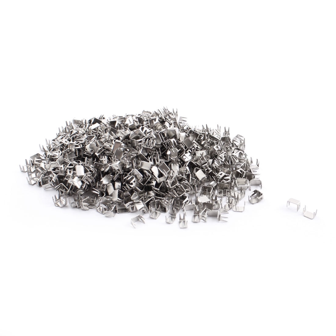 uxcell Zipper Slider Replacement Bottom Stopper Stop Kit Silver Tone 500 Pcs