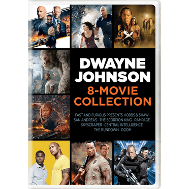 The Rock 8-Film Collection (Hobbs & Shaw / Skyscraper / Rundown / Scorpion King / Doom / Rampage / San Andreas / Central Intelligence)