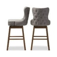 Baxton Studio Gradisca Upholstered Swivel Bar Stool Set of 2