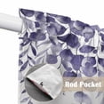 thumbnail image 4 of Purple Eucalyptus Leaves Swag Curtains for Kitchen/Bedroom/Living Room, Spring Summer Botanical Scalloped Curtains 63 Inch Long, Rod Pocket Window Swag Topper Curtains Valances 2 Panels Set 36"x63", 4 of 8