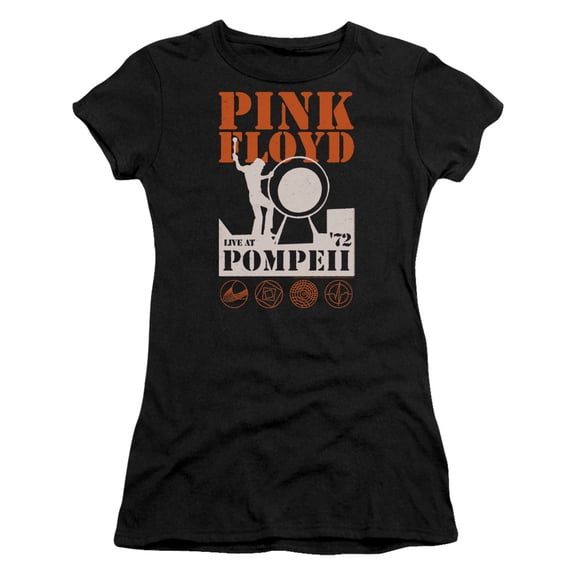 Pink Floyd Pompeii Junior Women's T-Shirt Sheer Black