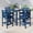 Blue, variant on Domi Outdoor Living HDPE Adirondack Bar Set, 3-Piece Outdoor Patio Furniture Set with 2 Bar Chairs & Table, All-Weather HDPE for Backyard, Balcony, Poolside, Black