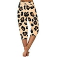 thumbnail image 4 of Penkiiy Women's Summer High Waisted Leopard-print Matching Slim Fitting Yoga Gym Pants L Multicolor, 4 of 6