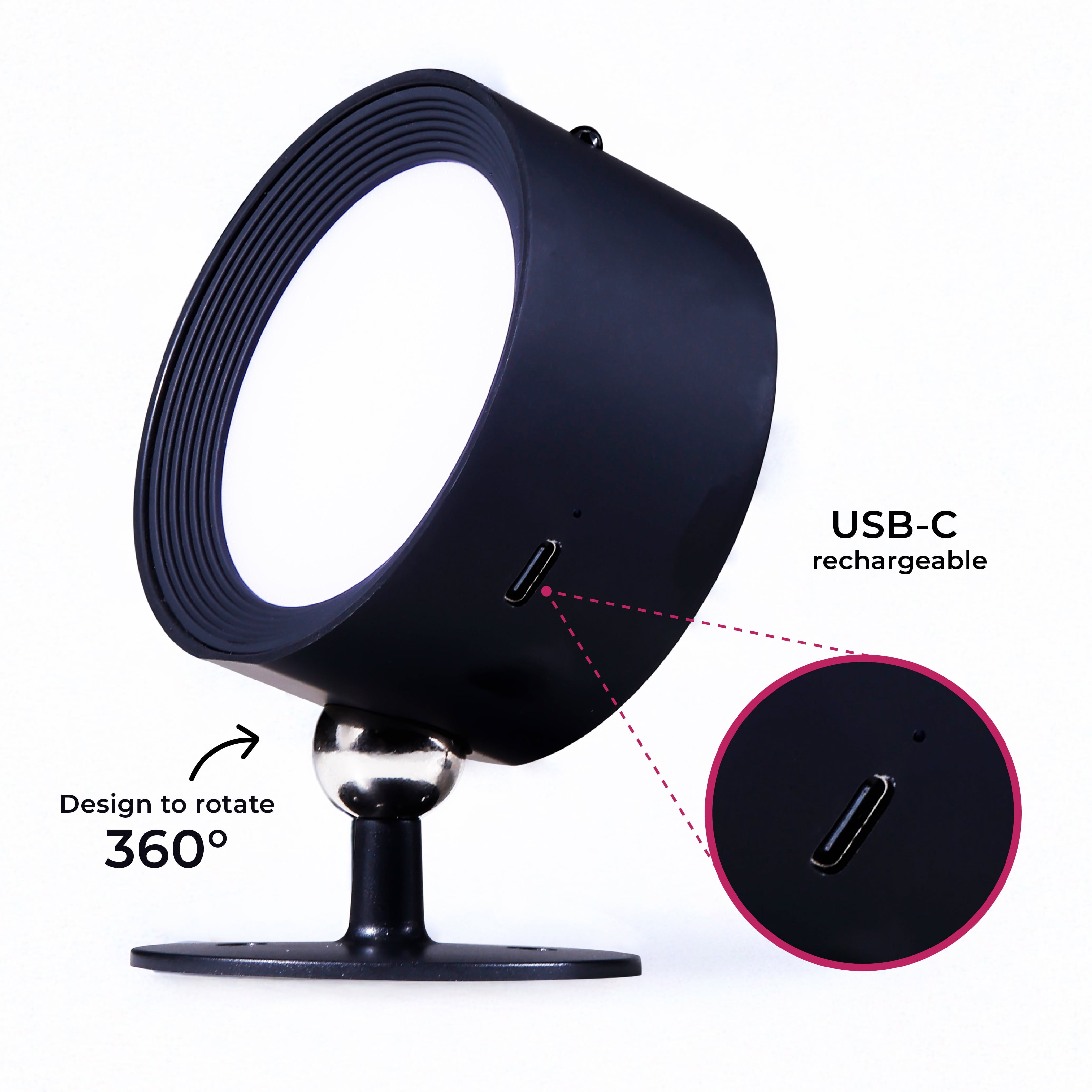 Vivitar RGB Puck Lights 2 Pack - Rechargeable LED Puck Lights with Remote, Magnetic Wall Mount, 360-Degree Rotating Color Changing Accent Lights with Stand