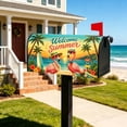 thumbnail image 3 of Mailbox Covers Magnetic Standard Size 21x18 Inch Summer Retro Flamingo Tropical Beach Design, Palm Tree Mailbox Wrap for Home Outdoor Garden Yard Decor, 3 of 6