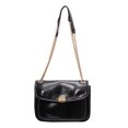 thumbnail image 1 of Nuevo bandolera de cuero artificial de gran capacidad para otoño e invierno, bolso cruzado informal Joker, negro, 1 of 5