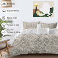 thumbnail image 5 of Vintage Plants Flowers Twin Size Comforter Set, Floral Thread Texture Bedding for All Seasons, 4 Pcs Bed Set, 1 Quiltcover (68"x86") ,1Sheet(67"x116"), 2Pillowcases (30"x20"), 5 of 9