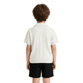 thumbnail image 6 of Toddler Boys Short Sleeve Knit Polo Shirt Ribbed Sweater Top Collared Pullover Button Placket Casual Regular Fit School Uniform, 6 of 6